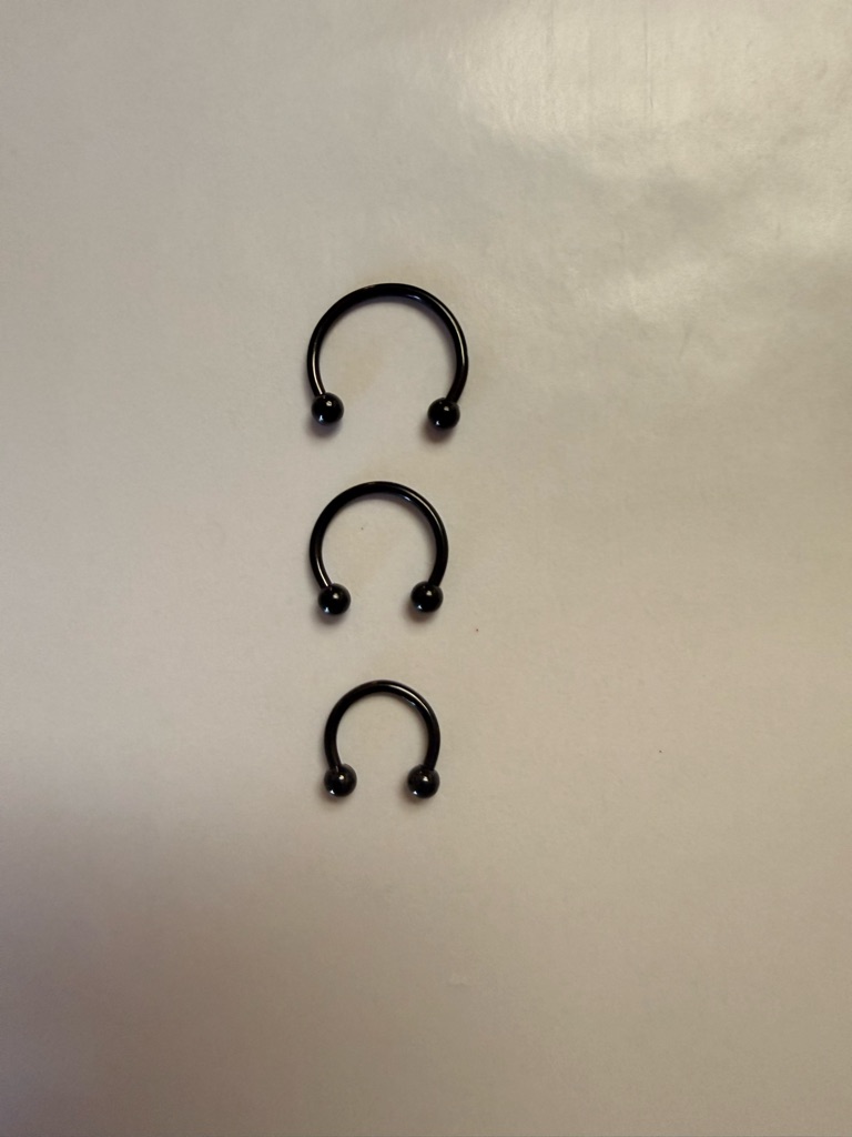 Black Circular Barbell Set  3pc